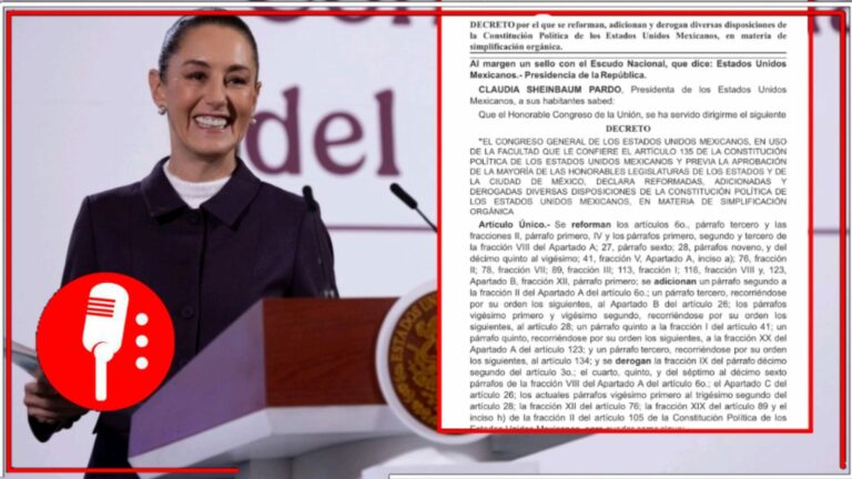 La Presidenta Claudia Sheinbaum publicó en el Diario Oficial de la Federación el decreto por el que se extinguen 7 órganos autónomos
