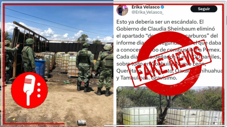 Colaboradora de Latinus acusa que el Gobierno eliminó el combate al huachicol de sus informes diarios, pero estos datos siguen apareciendo