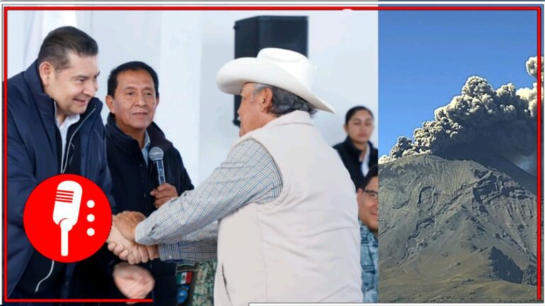 Informa Alejandro Armenta que su Gobierno está preparado ante una posible contingencia volcánica provocada por el Popocatépetl