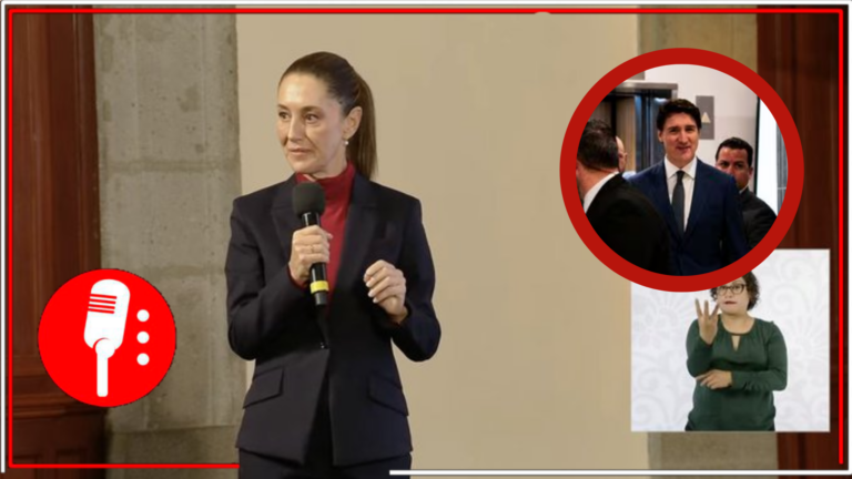 Claudia Sheinbaum defiende la dignidad de México frente a declaraciones de Trudeau