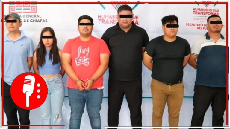 Desmantelan banda de robo de vehículos y extorsión en Chiapas; entre los detenidos, tres policías de investigación