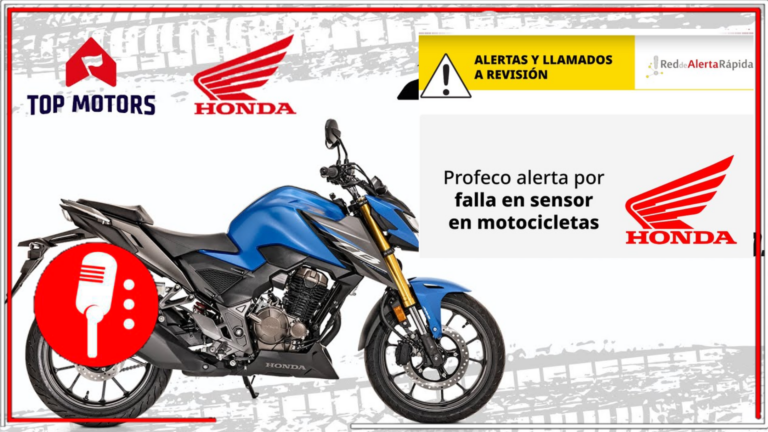 Honda y Profeco emiten alerta por fallo en sensores de motocicletas que podrían aumentar el riesgo de accidentes