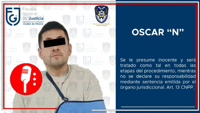 FGJCDMX detiene en una semana a presunto homicida