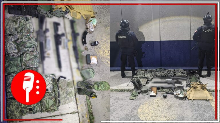 En Edomex se avanza contra el crimen: Elementos de seguridad estatal localizan vehículo con armas de uso exclusivo de la Defensa