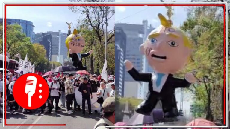 Cientos de manifestantes se congregan en la embajada de EE.UU. en México para protestar en contra de las amenazas imperialistas de Trump