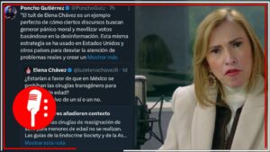 El periodista Poncho Gutiérrez expone transfobia de la periodista de ficción, Elena Chávez