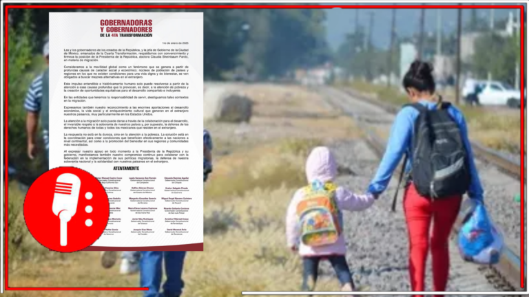 Gobernadores de Morena respaldan política migratoria de Claudia Sheinbaum y la estrategia de la 4T