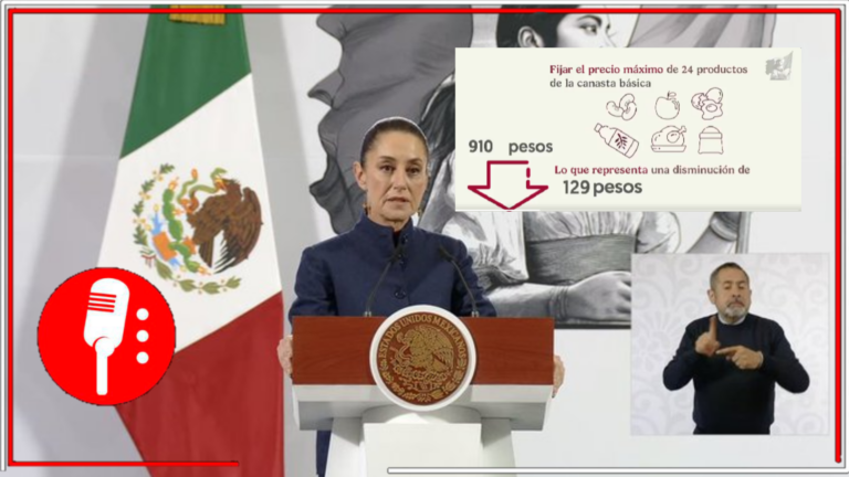 Claudia Sheinbaum presenta resultados del PASIC 2024-2025, destacando una reducción significativa en la canasta básica