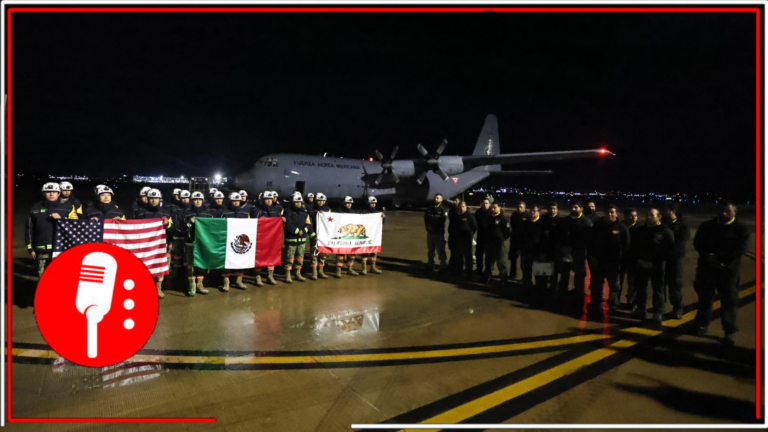 México envía un equipo humanitario a California para combatir incendios forestales y reafirma su compromiso con la ayuda internacional