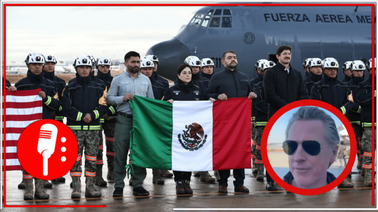 El gobernador de California, Gavin Newsom, agradece a Claudia Sheinbaum por el envío de ayuda humanitaria para combatir incendios en el estado