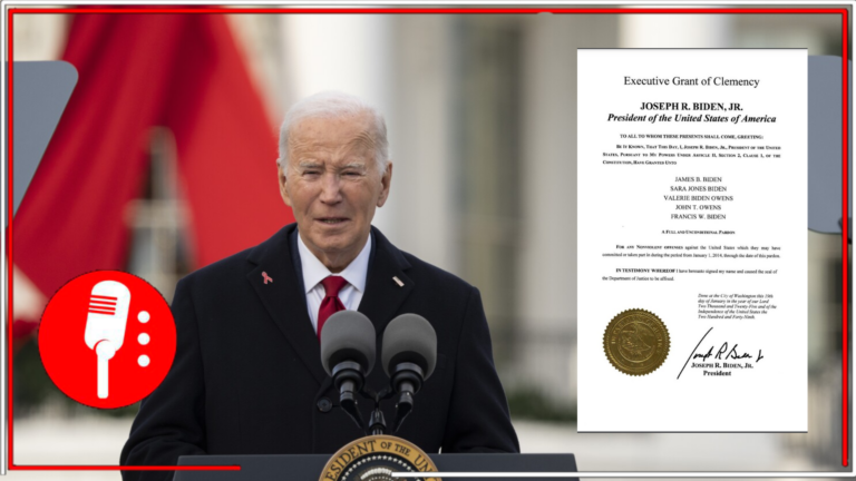 En su último movimiento como presidente, Joe Biden anuncia indulto total e incondicional para su familia