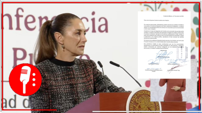 Claudia Sheinbaum se pronuncia sobre la renuncia del Comité de Evaluación del Poder Judicial