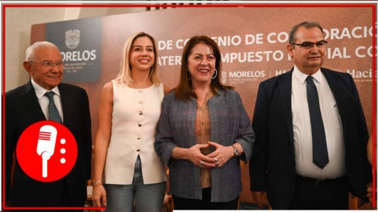 La gobernadora de Morelos, Margarita González Saravia firma el Convenio de Colaboración Administrativa en Materia de Impuesto Predial