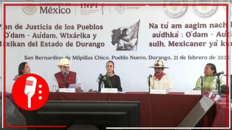 La Presidenta Sheinbaum es testigo de honor en la firma del convenio entre la CFE e INPI  en Durango