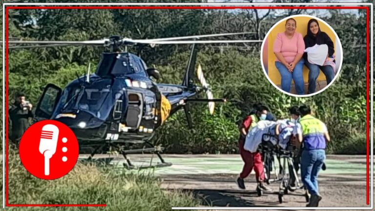 SUMA apoya a mujer con severa preeclampsia en traslado aéreo de emergencia; salvan a bebé