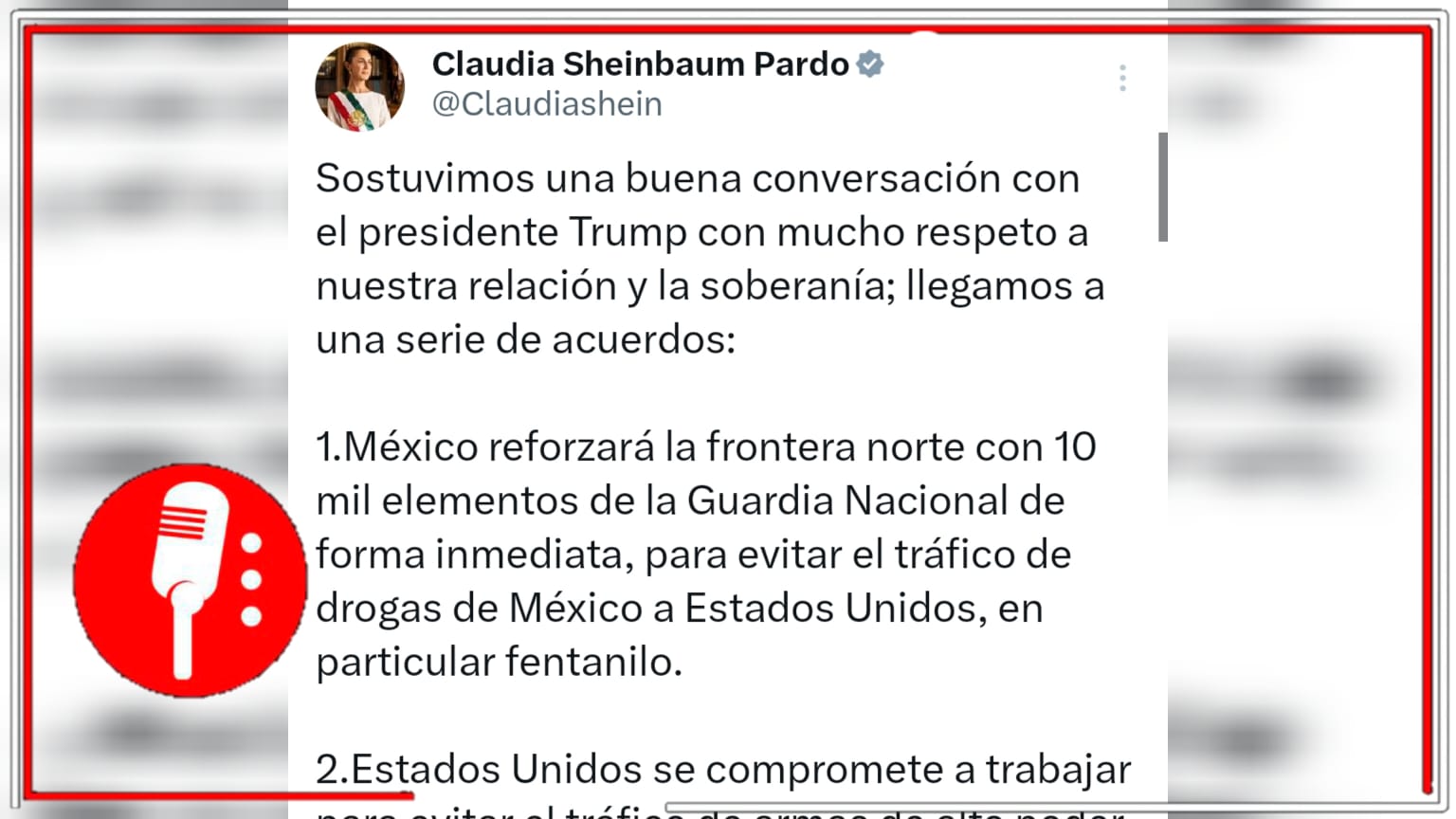 Claudia Sheinbaum sostiene comunicación con Trump: posibles aranceles contra México se posponen por un mes