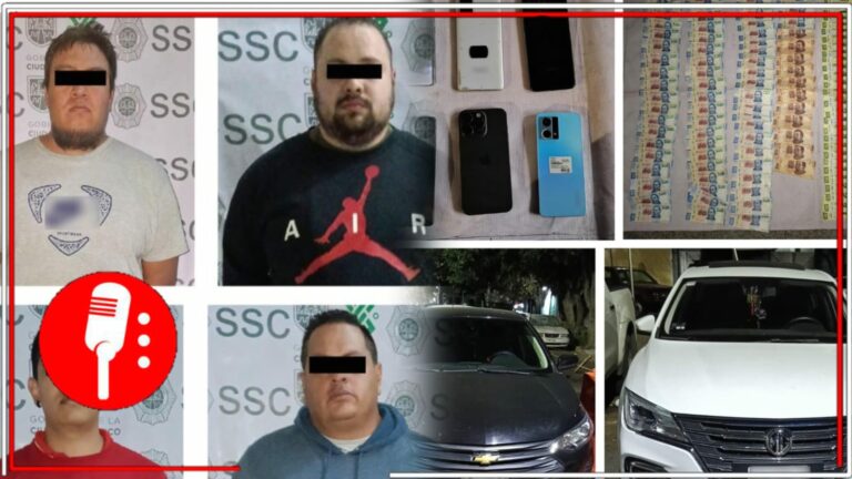 SSC CDMX detiene a ocho presuntos montachoques en Venustiano Carranza; portaban 45 mil pesos en efectivo