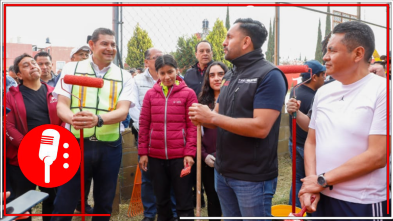Alejandro Armenta, gobernador de Puebla, participa en jornadas de limpieza de parques para recuperar espacios dignos