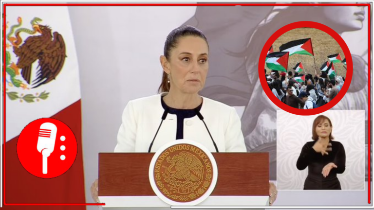 Claudia Sheinbaum reafirma su postura de reconocimiento a Palestina y llama a una salida pacífica en Gaza
