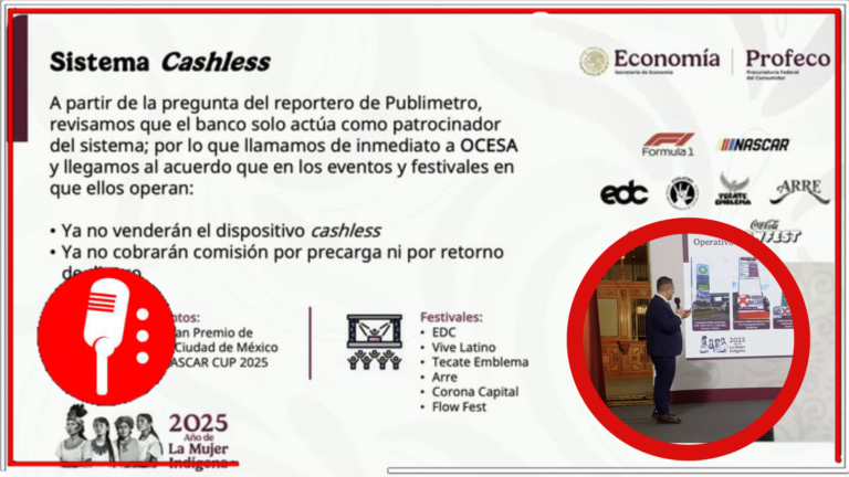Profeco y OCESA acuerdan eliminar la venta de cashless y las comisiones por precarga en eventos y festivales