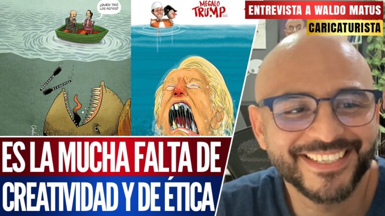 Entrevista | Waldo Matus, caricaturista, critica la falta de imaginación y ética de la derecha, luego de que un monero fuera sorprendido plagiando un cartón sobre Claudia Sheinbaum y Donald Trump.
