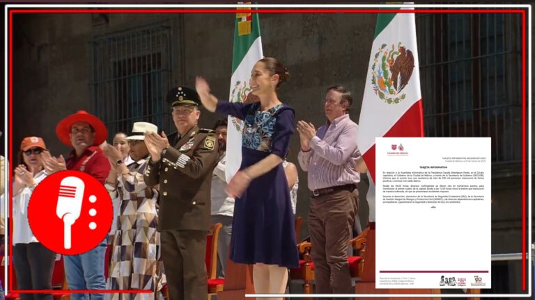 Más de 350 mil personas asisten a la Asamblea Nacional Informativa de la Presidenta Sheinbaum en el Zócalo de CDMX; se Reportó Saldo Blanco