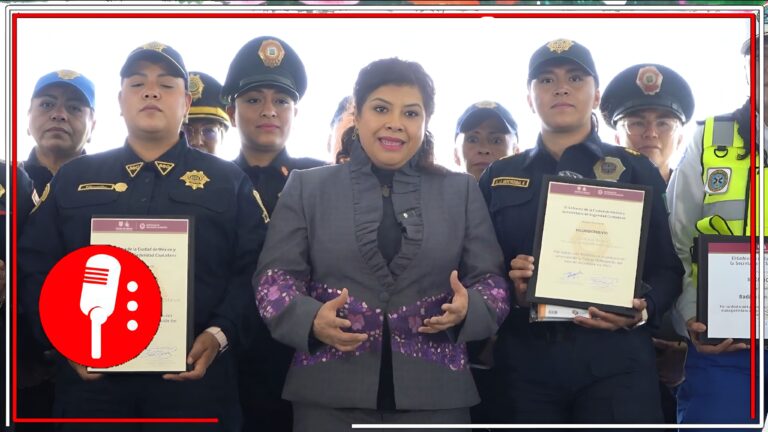 La jefa de Gobierno Clara Brugada reconoce a policías mujeres y refuerza apoyos en la SSC para ellas