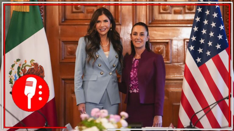 Claudia Sheinbaum y Kristi Noem se Reúnen en Palacio Nacional para Fortalecer la Relación Bilateral entre México y EE. UU.
