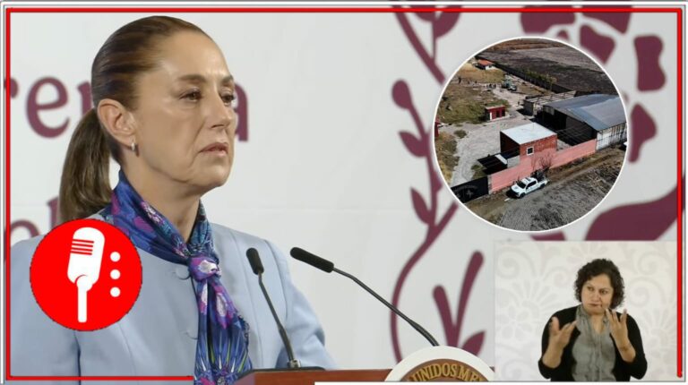 Sheinbaum pide a la Fiscalía General de la República que atraiga el caso del rancho de Teuchitlán, Jalisco.