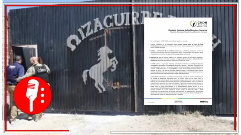 La CNDH condena crímenes en Jalisco y señala omisiones de autoridades estatales y municipales