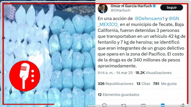 Fuerzas federales golpean al Cártel de Sinaloa: aseguran fentanilo y heroína valuados en 344 millones de pesos