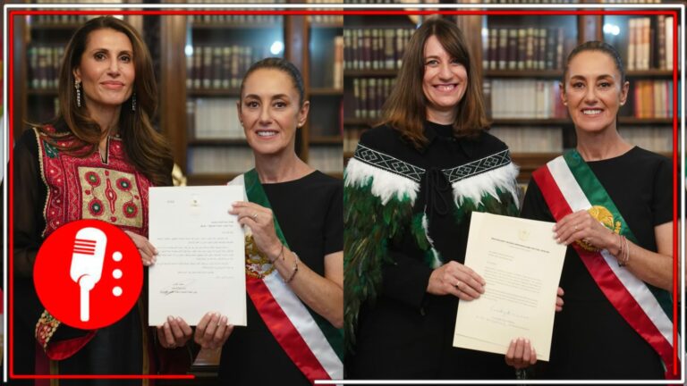 La presidenta Sheinbaum recibe cartas credenciales de más de una veintena de naciones que tienen buenas relaciones con México