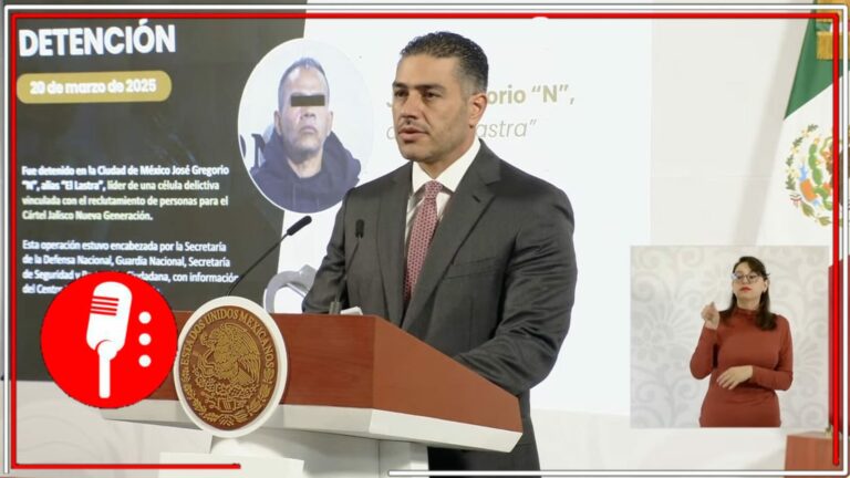 El Secretario de Seguridad, Omar García Harfuch, confirma la detención de el “Lastra” en CDMX; era reclutador del CJNG