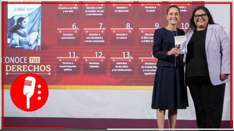 Citlalli Hernández y Claudia Sheinbaum presentan la Cartilla de los Derechos de las Mujeres