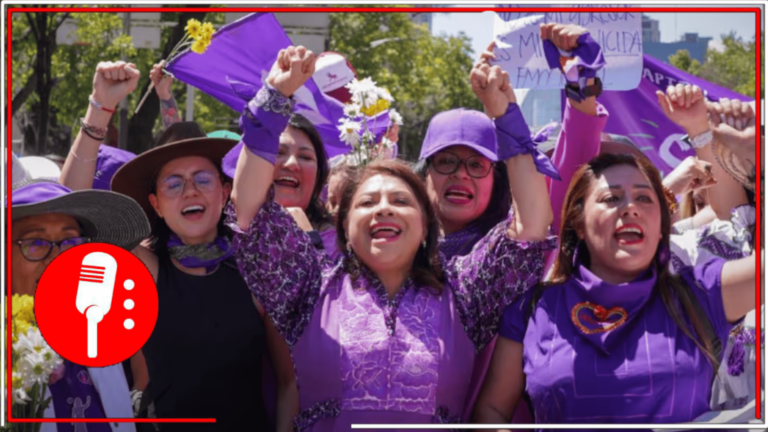 Clara Brugada se une a la marcha del 8M y reitera su compromiso con los derechos de las mujeres