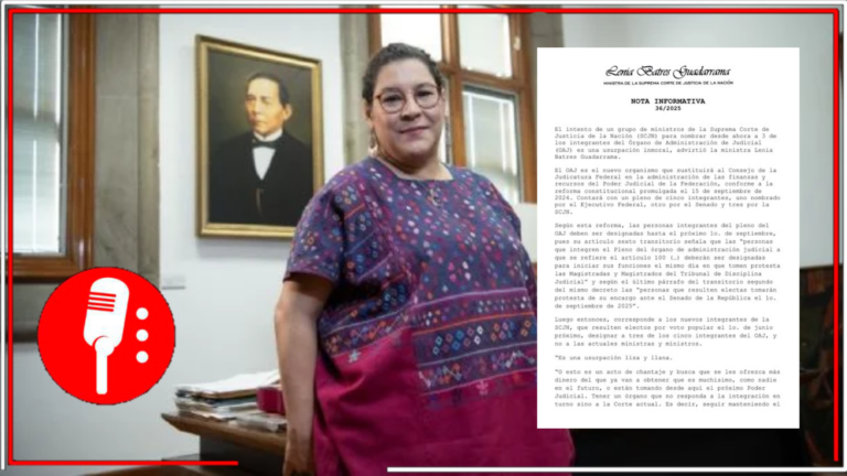 Lenia Batres denuncia intento de usurpación en la SCJN y exige respeto a la Constitución en nombramientos judiciales