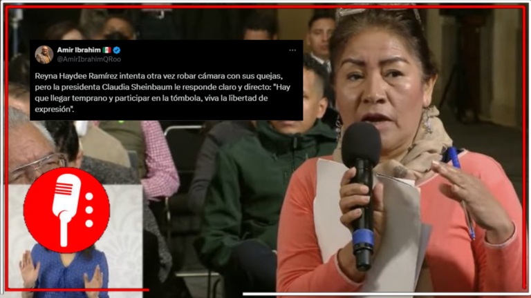 Periodistas independientes y usuarios de X batean la participación de Reyna Haydee en la mañanera