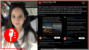 Pseudoactivista judicial Mildred Berrón desata polémica por publicación en redes sociales en la que desea desaparición frozada a usuario
