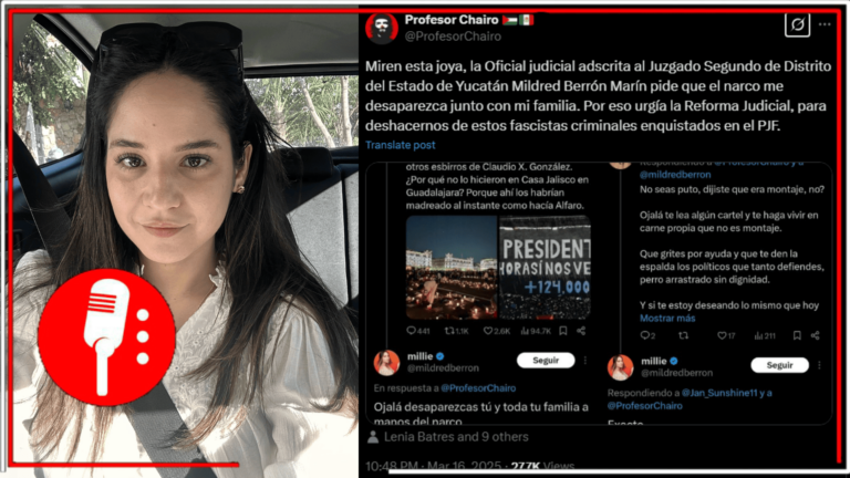 Pseudoactivista judicial Mildred Berrón desata polémica por publicación en redes sociales en la que desea desaparición frozada a usuario
