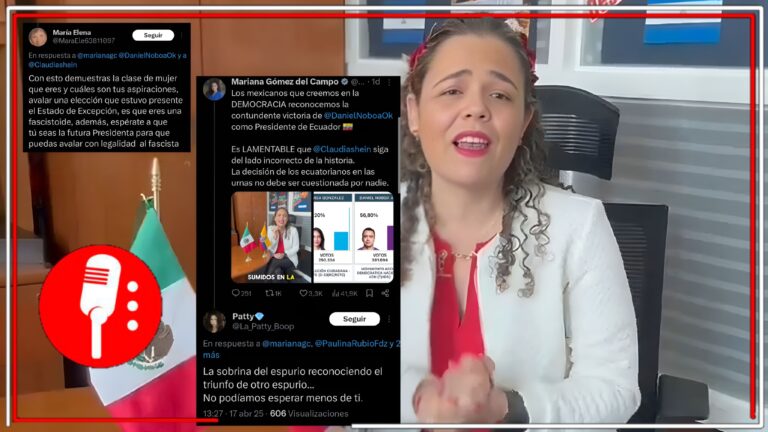 Redes sociales estallan: El elogio de la sobrina de Calderón, Gómez del Campo, a Noboa