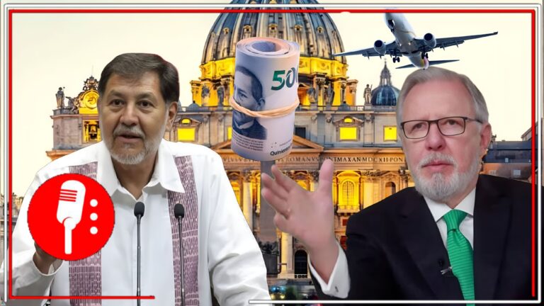 Noroña se mofa de López-Dóriga por su viaje de primera clase al Vaticano