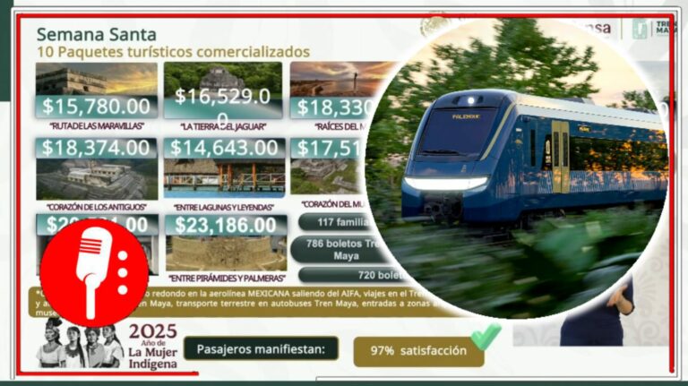 Tren Maya moviliza a su primer millón de pasajeros y consolida sus paquetes turísticos durante Semana Santa
