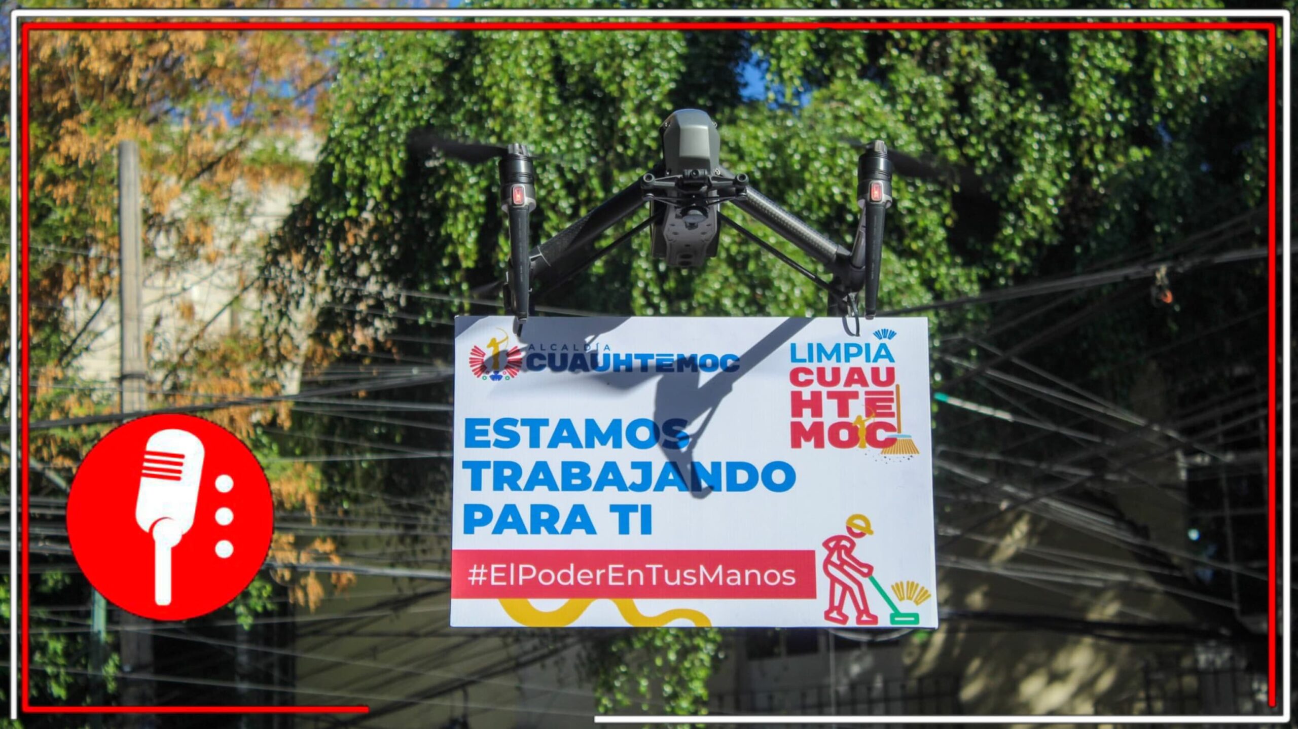 Alcaldesa de Cuauhtémoc presume limpieza… con drones de más de un millón de pesos