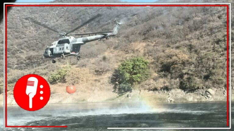 Marina controla incendios forestales en Oaxaca con helicóptero MI-17 y avanza en 650 hectáreas