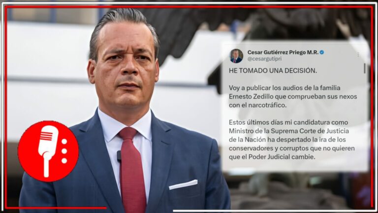 César Gutiérrez Priego anuncia la publicación de audios que vinculan a la familia de Ernesto Zedillo con el narcotráfico