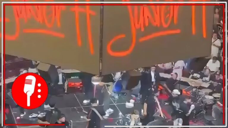 Escándalo en la Feria de San Marcos: Apagan el micrófono a Junior H en pleno concierto