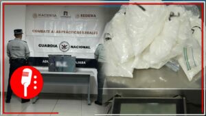 Guardia Nacional asegura metanfetamina oculta en bocina en el aeropuerto de Guadalajara