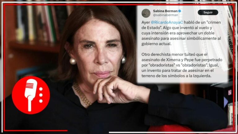 Sabina Berman denuncia el oportunismo de la derecha: “Inventan crímenes simbólicos para atacar a la izquierda”