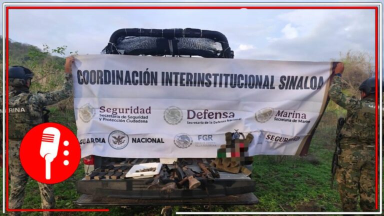 Marina destruye campamento de grupo armado tras enfrentamiento en Rosario, Sinaloa