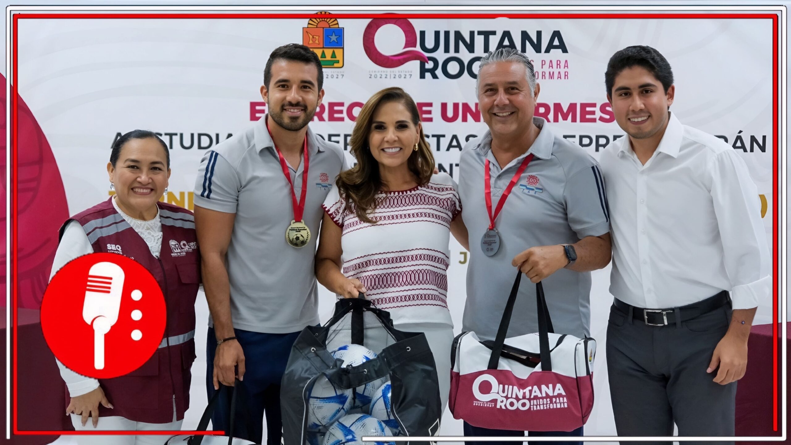 Mara Lezama entrega uniformes a selección quintanarroense para el Torneo Nacional de Fútbol Escolar